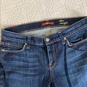 7 for all mankind slim straight crop jean